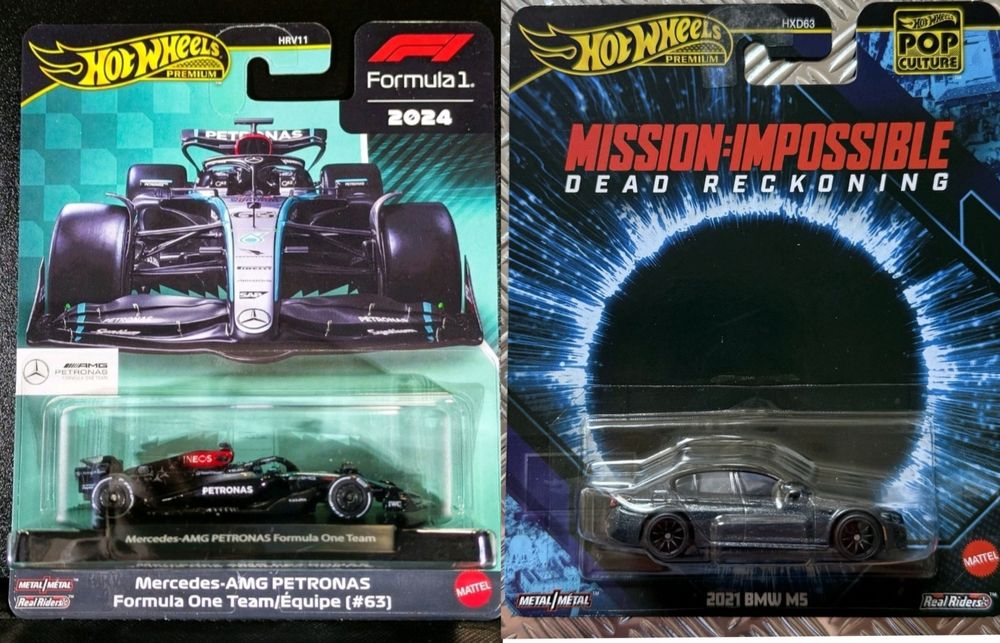 Hot wheels Formula 1 Mercedes, BMW M5 Premium количка