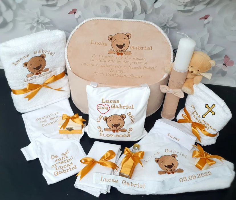 Trusou botez ursulet + Lumanare botez