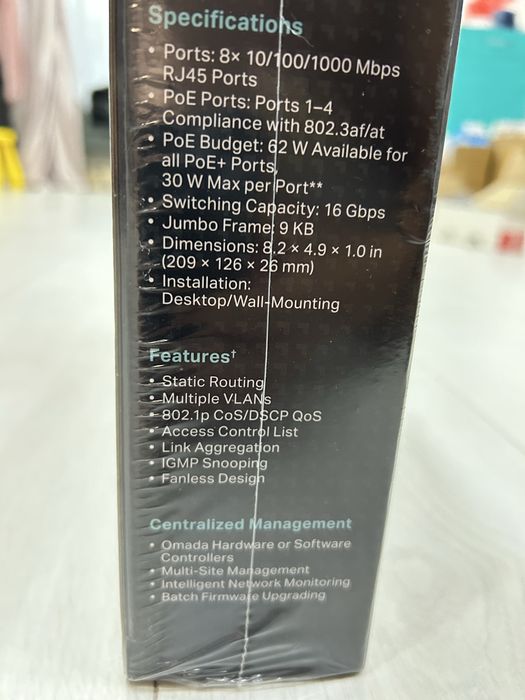 Switch/Comutator TP-LINK SG2008P, 8x1000Mbps (4xPOE+), gestionabil