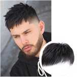 peruca barbati topper toupee  Negru, fibre sintetice