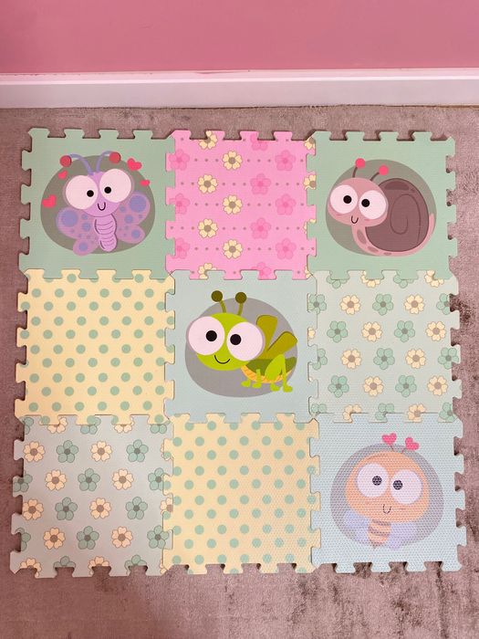 Термо килимче / Мек пъзел, 9 части Moni - Insect World