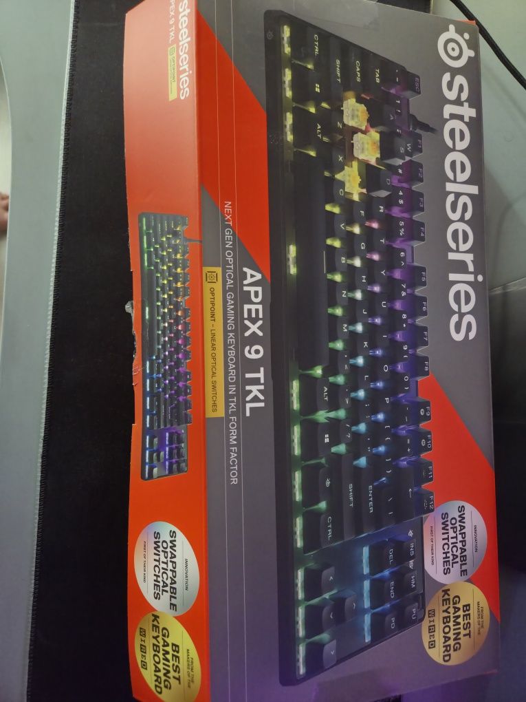 Tastatura Gaming STEELSERIES Apex 9 TKL, Linear OptiPoint Switch,