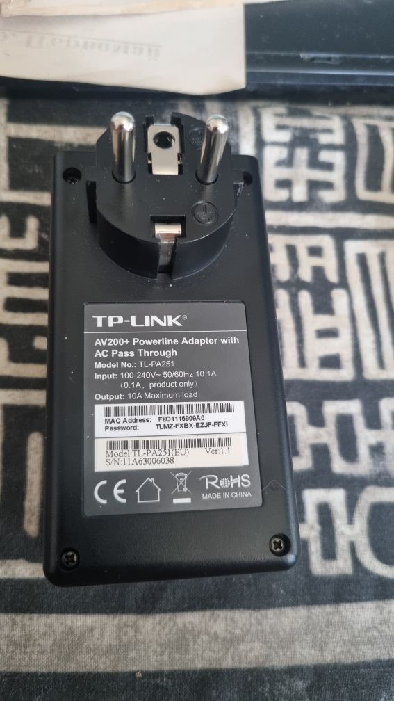 Комплект адаптери Powerline TP-LINK TL-PA411, Ethernet 200Mbps, Mini S