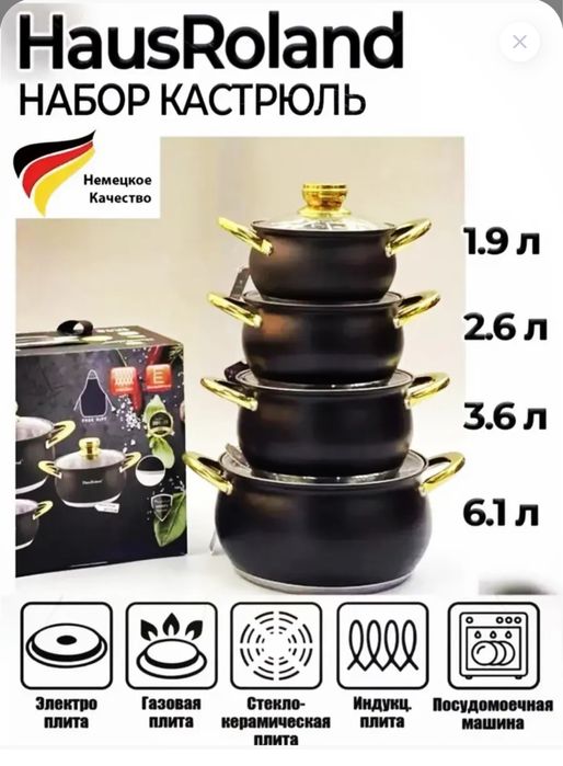 Набор кастрюль новый