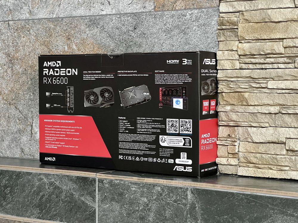 Placă Video Asus AMD Radeon RX 6600 8GB/ Nou, Sigilat