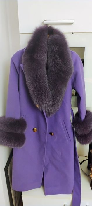 Palton blana naturala