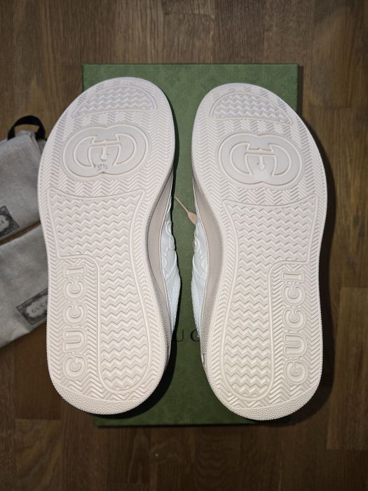 Teniși GUCCI din piele naturala, culoare albă 37 1/2