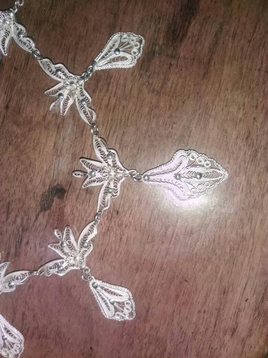 Продавам Шотландска сребърна филигранна антикварна огърлица