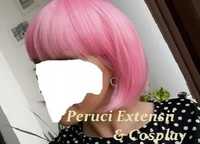 Peruca Model 390 Roz Bob Scurt cu Breton