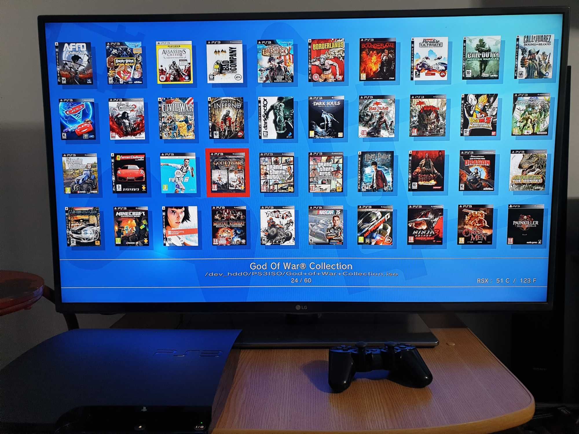PS3 modat CFW + 60 jocuri instalate (GTA V, God of War, FIFA 19, NFS)