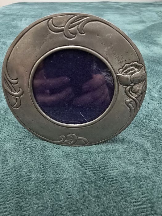 Ramă foto vintage Zwickau 1931 – pewter 90%, Germania interbelică