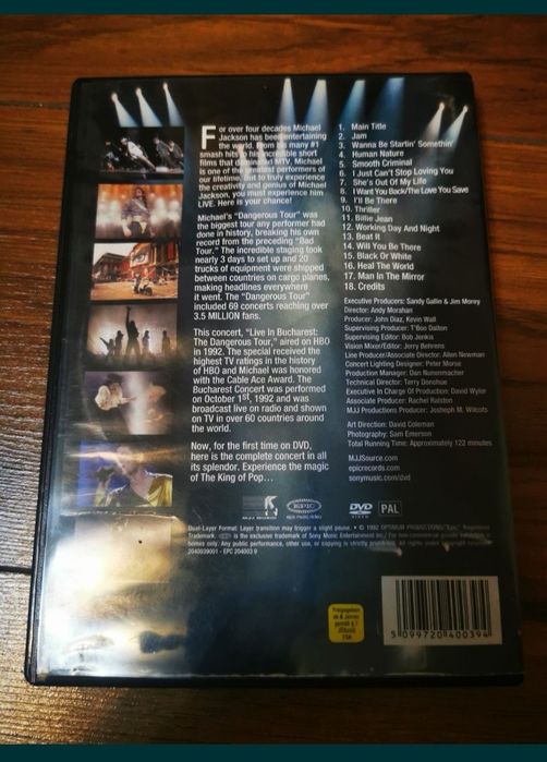 DVD Michael Jackson Live Bucharest / Cd Number Ones  / Story