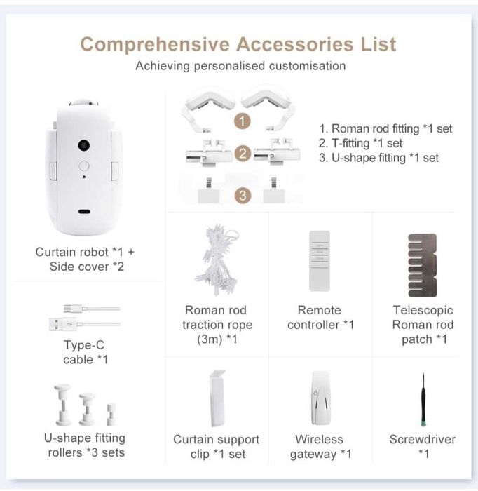 Автоматично интелигентно отваряне на завеси: 3-в-1 WIFI Bluetooth