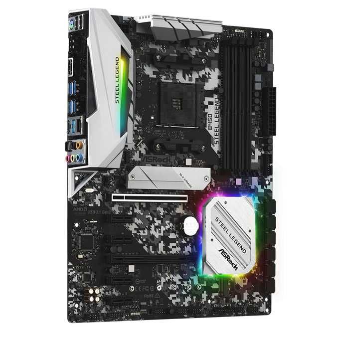 Дънна платка ASRock B450 Steel Legend, B450, AM4, DDR4, PCIe 3.0 Нова