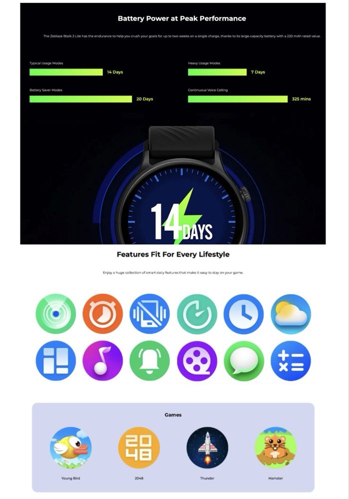 Smart watch Zeblaze Btalk 2 lite (умные часы)