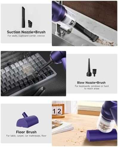 Мини безжична прахосмукачка 15000 Pa за кола дом косми домашни любимци