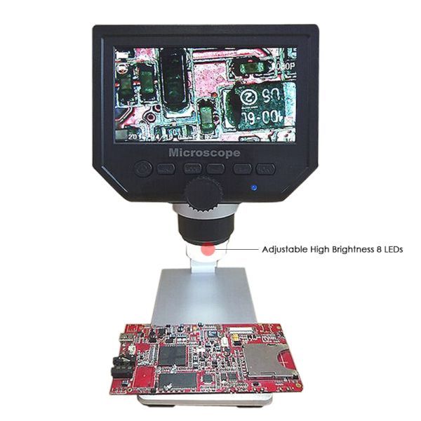 Цифровой видео микроскоп 600X 4,3" 3.6MP на регулируемой подставке