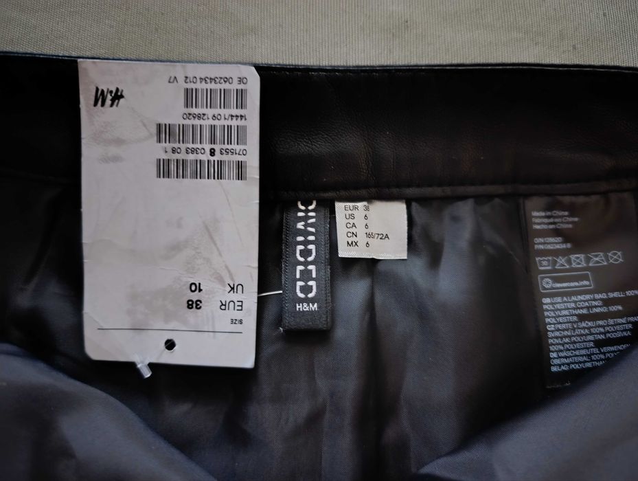 Fusta piele eco H&M 38