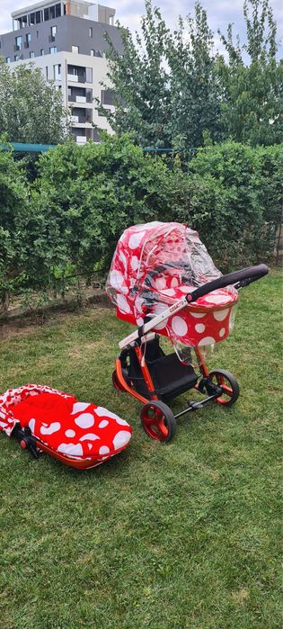 Carucior 2 in 1, Cosatto Giggle Red bubbles Landou si Sport