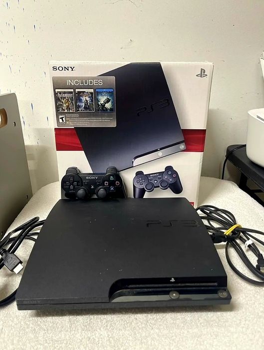 Ps3 slim fullbox fifa19 gta5 blur nfs minecraft m kombat farm spider