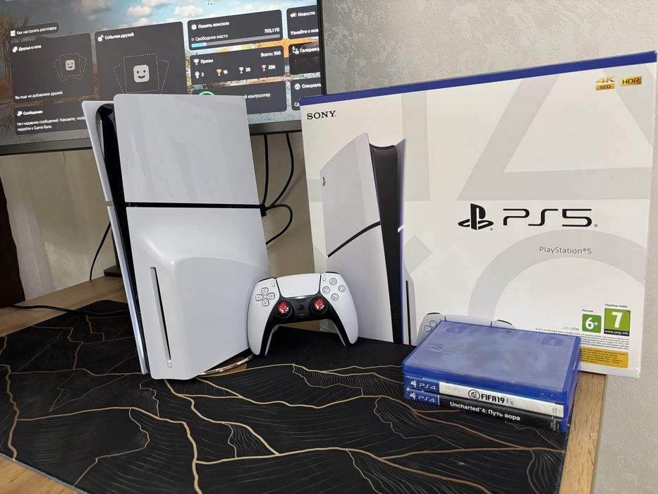Ps5 Slim с дисководом, 1tb, продам