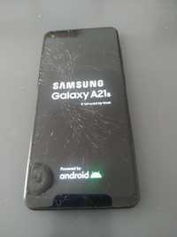 Smartphone Samsung a21s cu defect,sticla fisurata