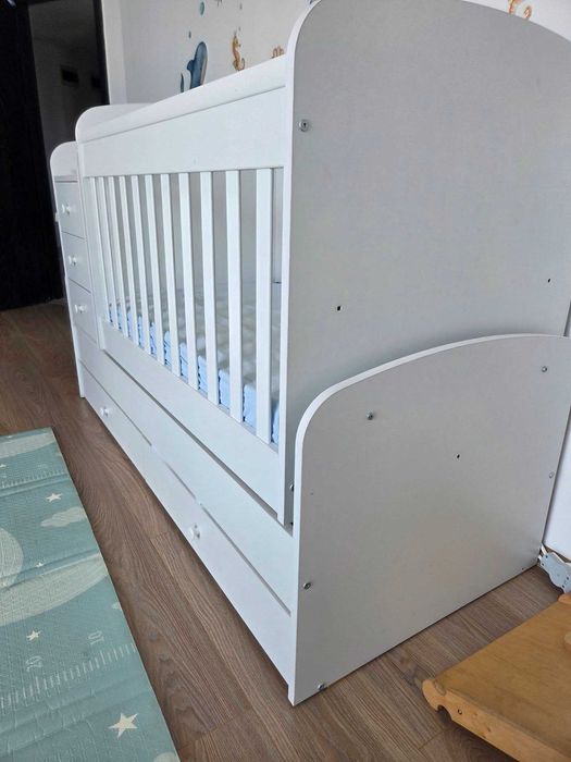 Бебешко легло/кошара 3в1 + ПОДАРЪК матрак Magniflex Pierre Cardin