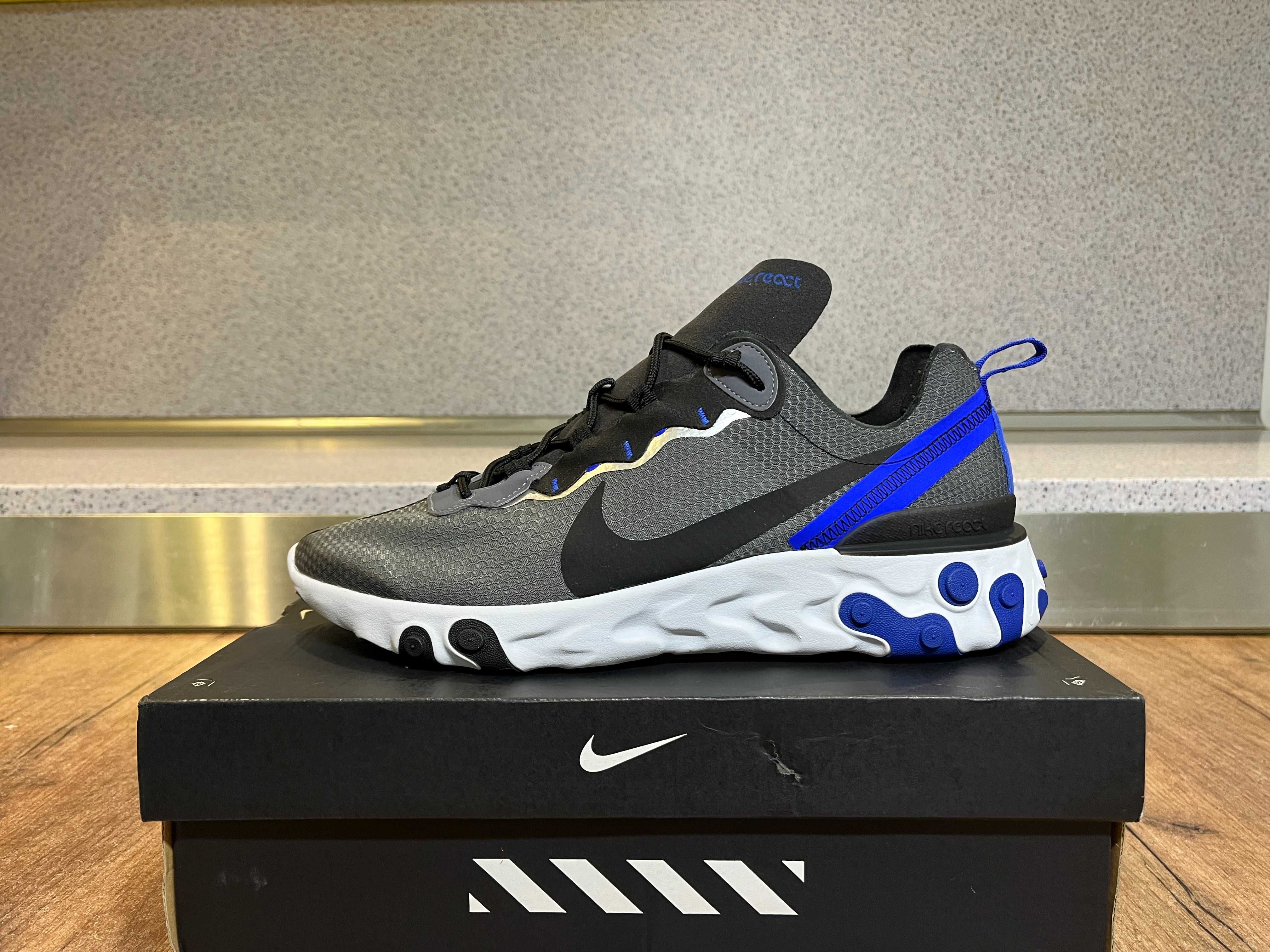 ОРИГИНАЛНИ *** Nike React Element 55 SE / Black Racer Blue