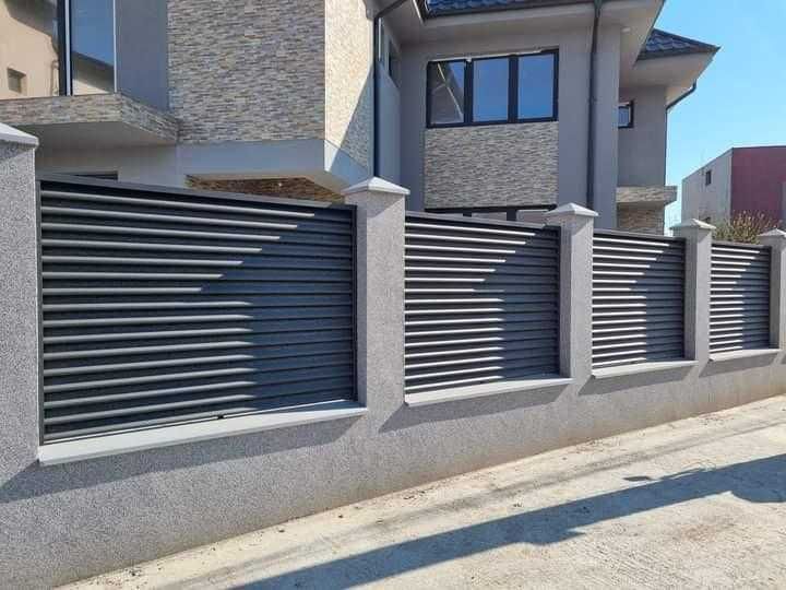 Garduri si porti stil jaluzea, sipca metalica, tabla cutata