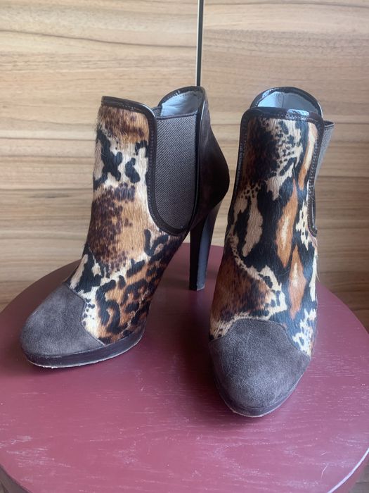 Елегантни боти на ток, естествена кожа, Massimo Zardi