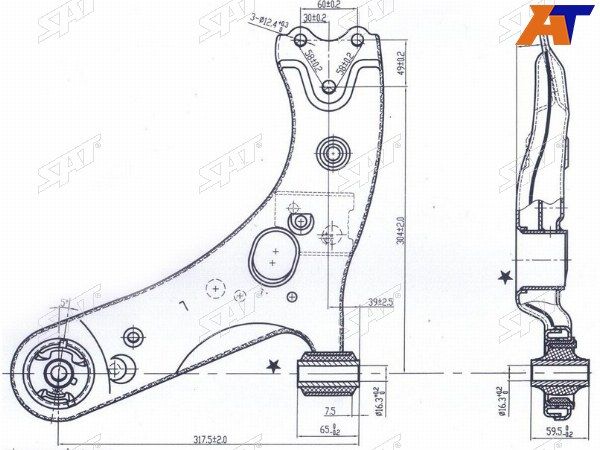 Рычаг подвески Toyota Corolla