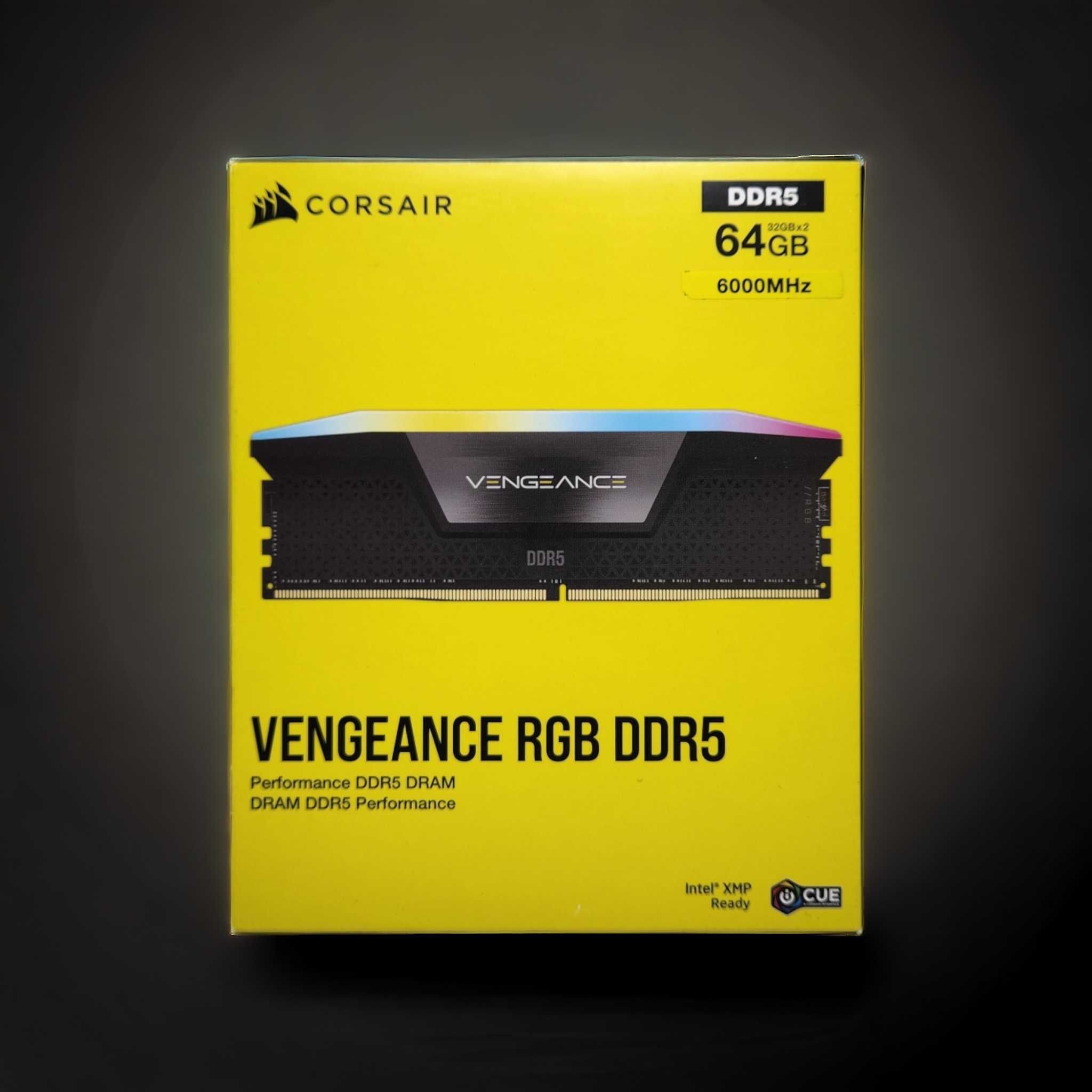 Memorii RAM Corsair VENGEANCE RGB 64GB (2x32GB) DDR5 6000MHz / Noi