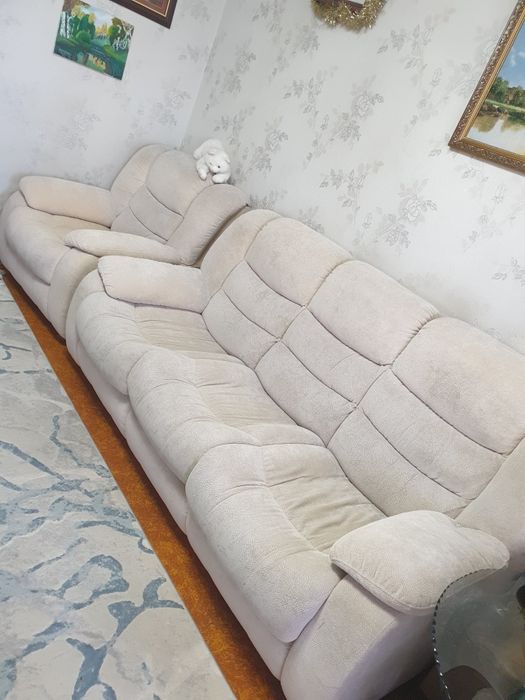 Мягкий уголок, велюр, б/у