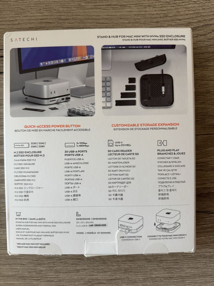 Satechi Hub + SSD slot - Mac Mini M4