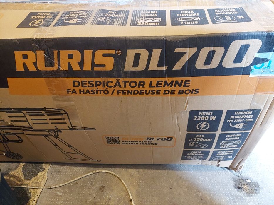 Despicator lemne Ruris DL700, 2.2 kW, 7 tone,
 3 din 76