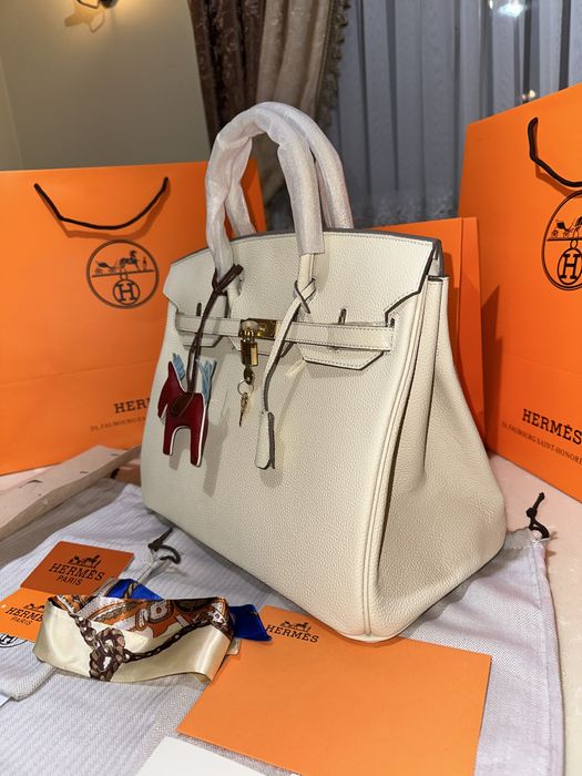 Geanta Hermes Birkin 35cm Crem/Accesorii Gold
