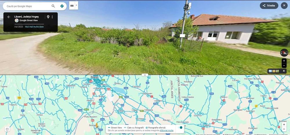 Teren intravilan 5,837 mp, parcelat in 2, utilității, deschidere 64 m