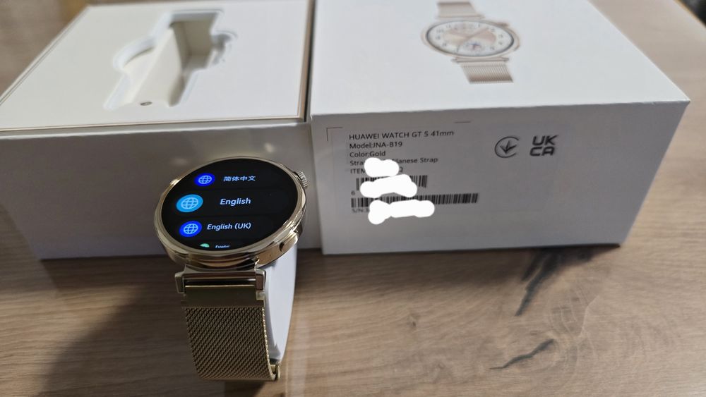Smartwatch Huawei Watch GT 5, 41MM, Gold Milanese Strap