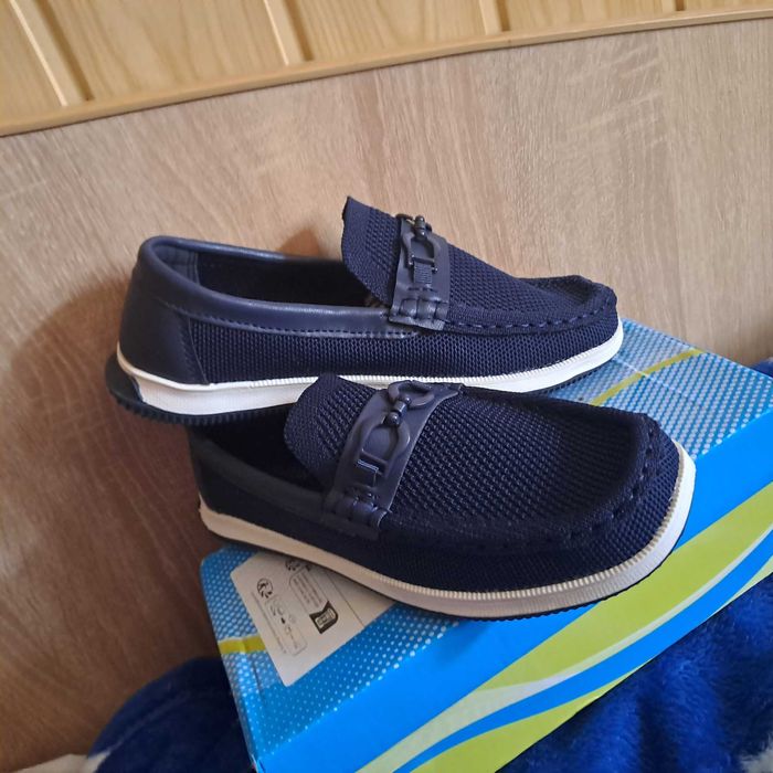 Pantofi pentru băieți, albaștri, eleganți, mărimea 36