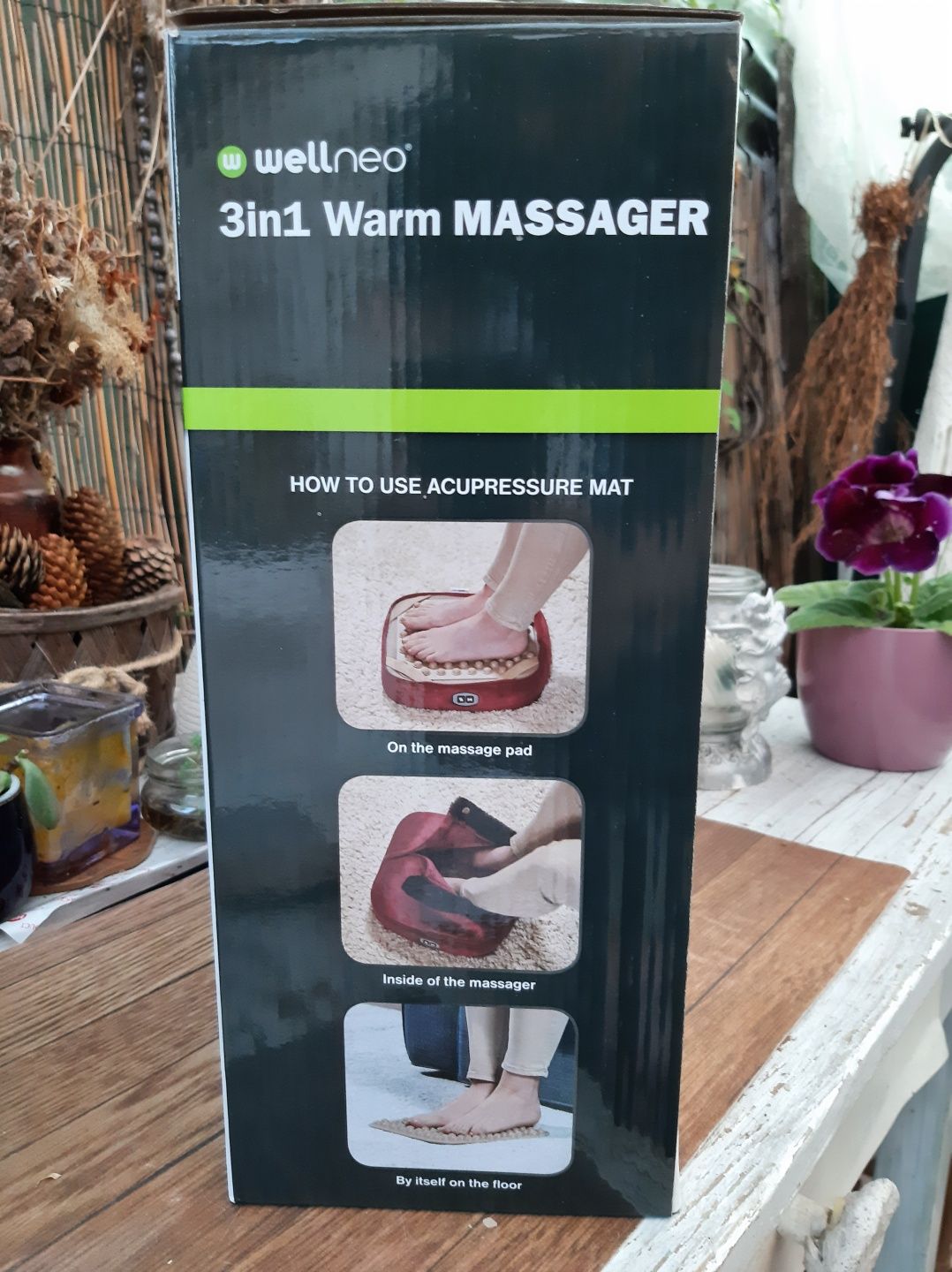 Aparat de masaj 3in1 Warm Massager Wellneo, Incalzitor picioare & corp