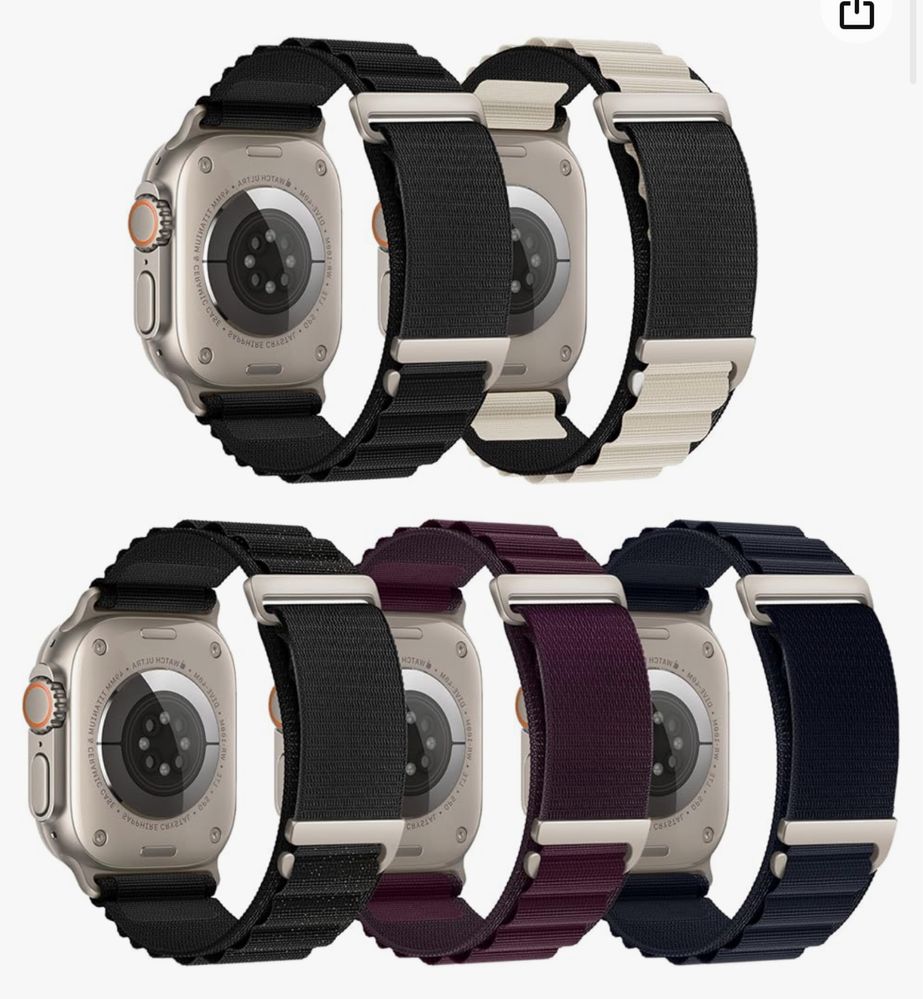 Curea Husa Metal + Nylon Double Compatibila Ceas Apple Watch