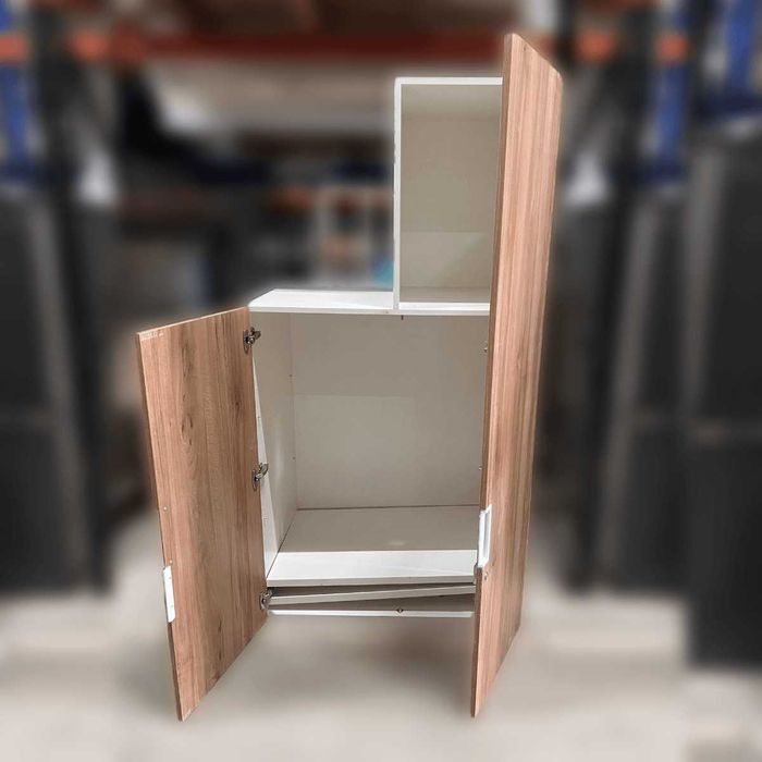 Dulap din PAL forma atipica, natur-alb H180