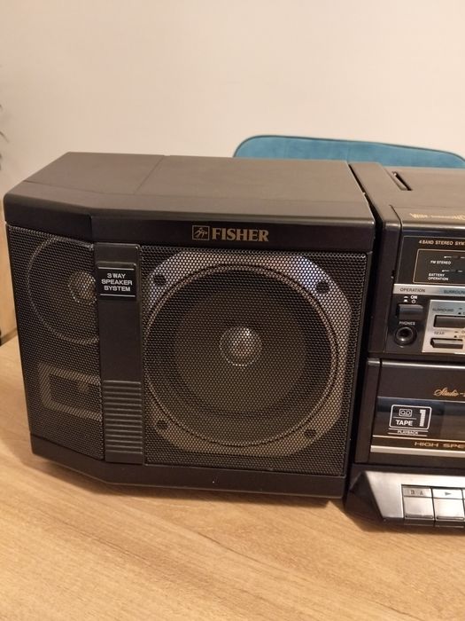 Fisher dublu casetofon radio auxiliar