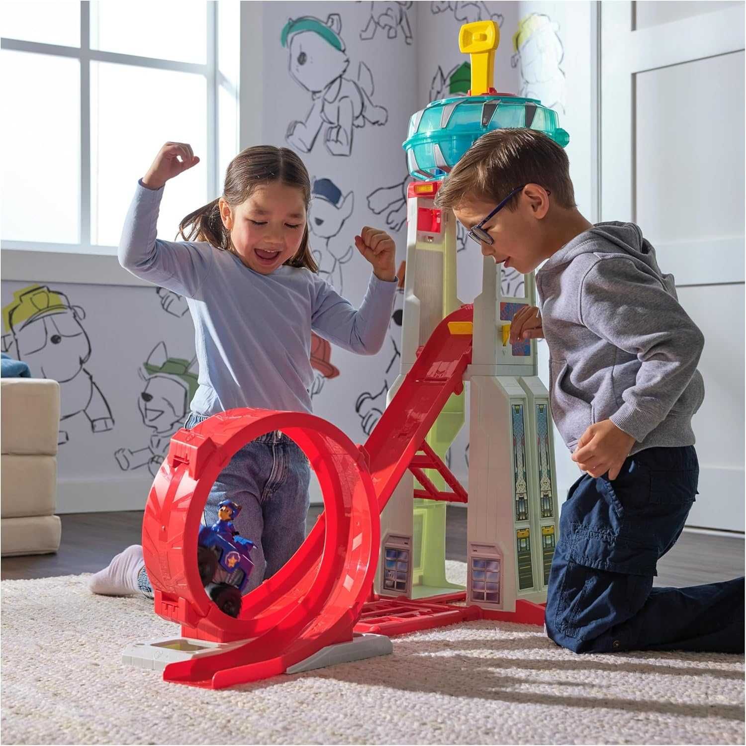 Paw Patrol Голяма кула База с лупинг светлини и звуци 106см Пес Патрул