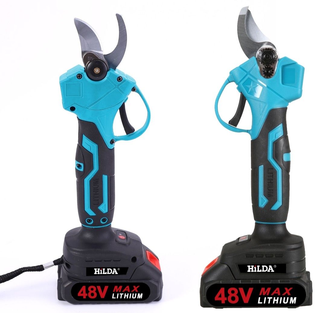 Градинска акумулаторна лозарска ножица 48V/8Ah с 2 батерии и куфар