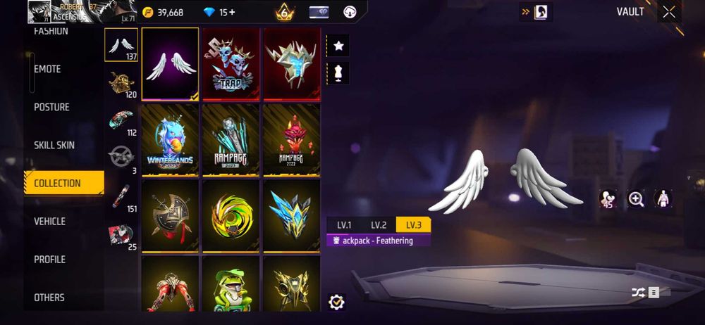 Free fire account