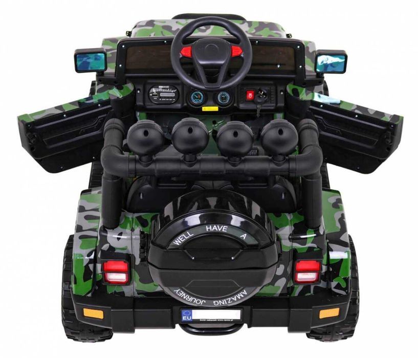 Masinuta electrica pt copii  Autokids FULL TIME 4x4  (7588) Military