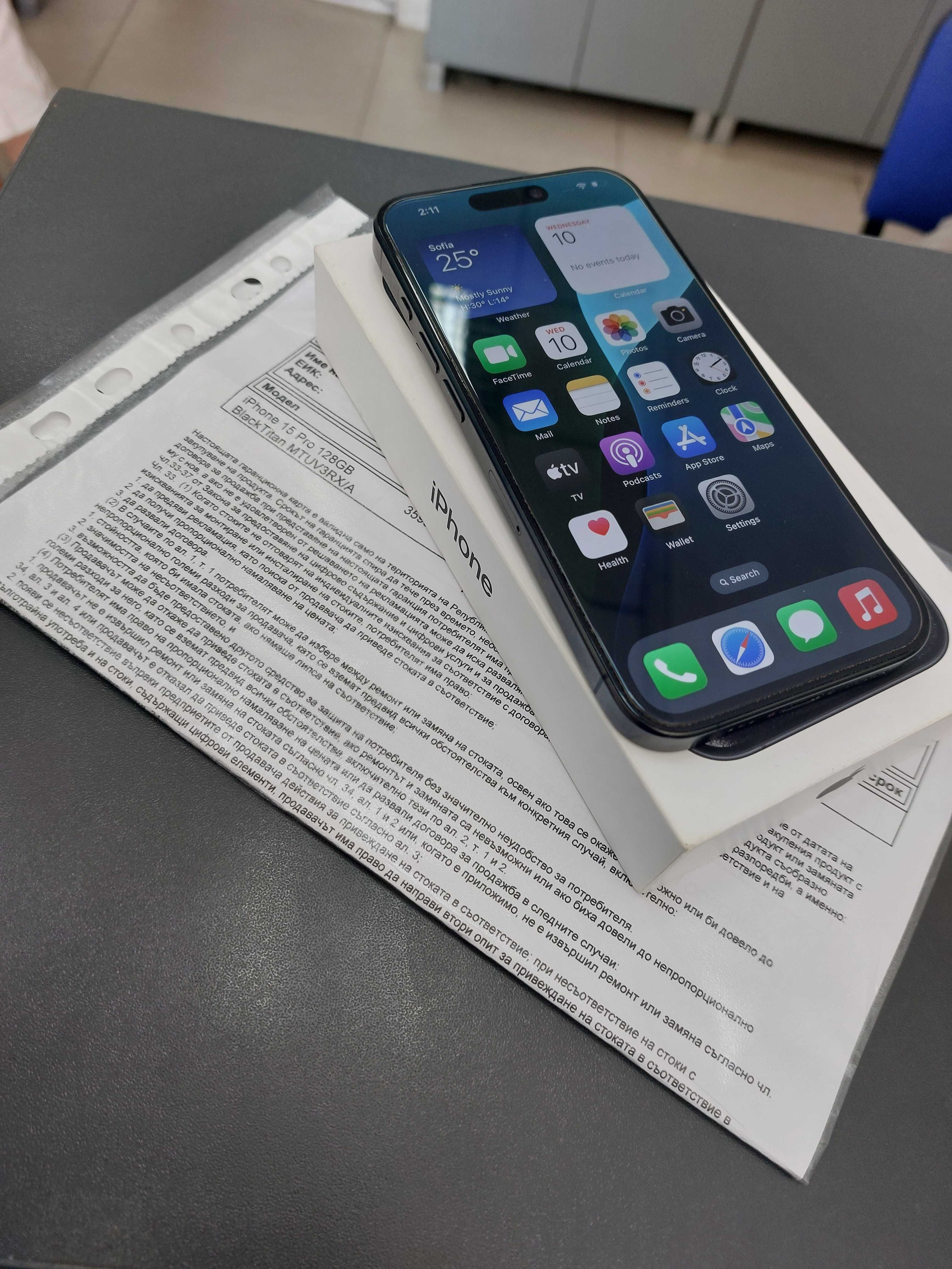 IPhone 15 pro  128GB Black Titan