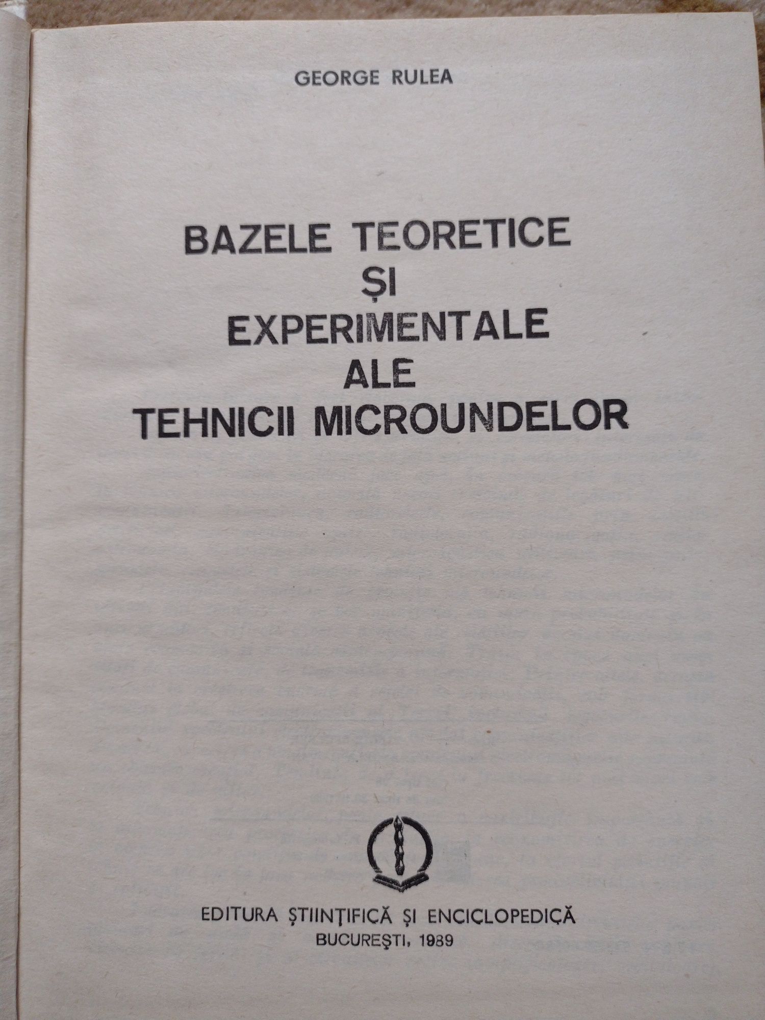 George Rulea - Bazele teoretice și experimentale ale tehnicii micround