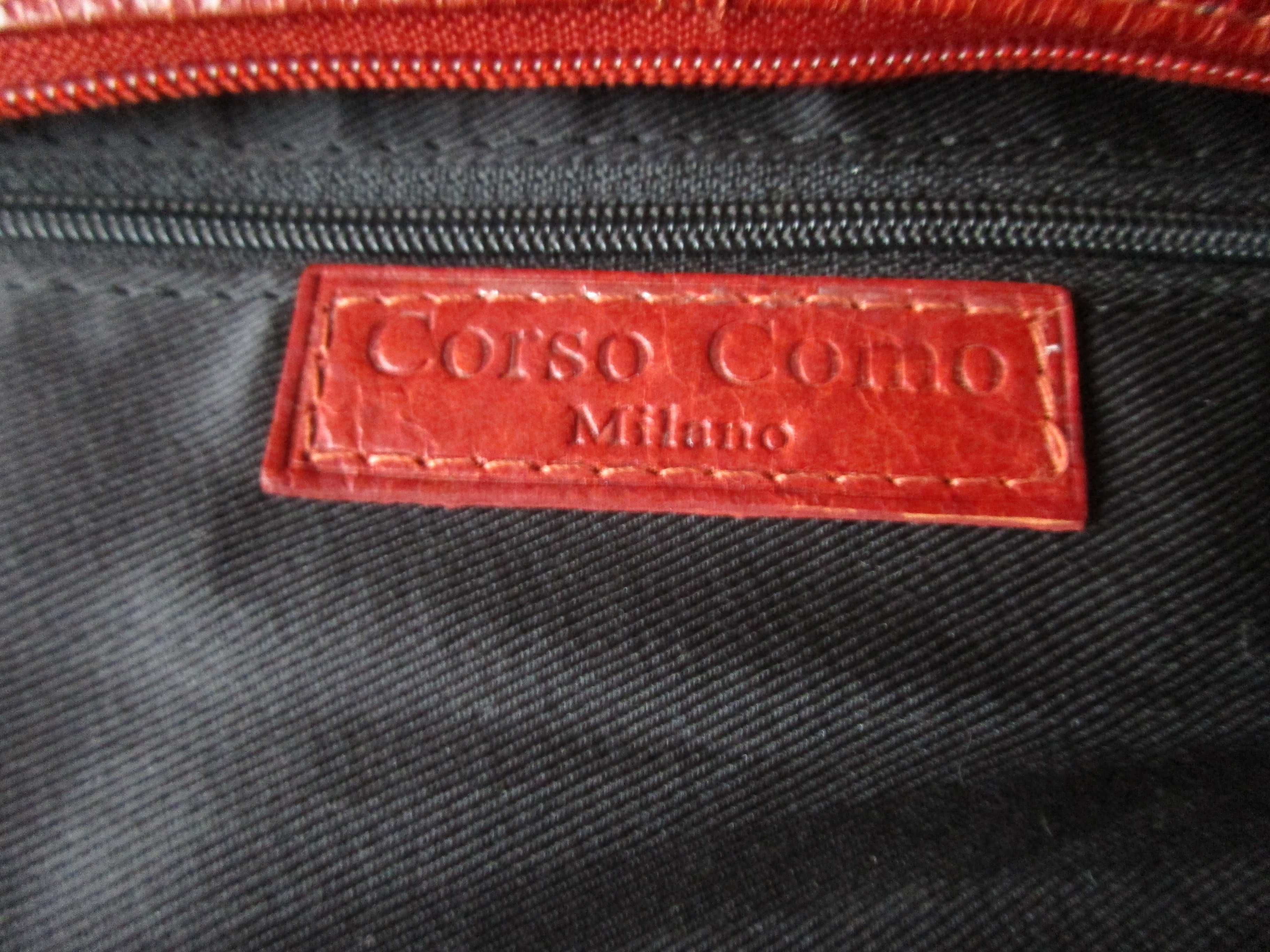 За ценители!  CORSO COMO/MILANO/ - естествена кожа - цвят керемида